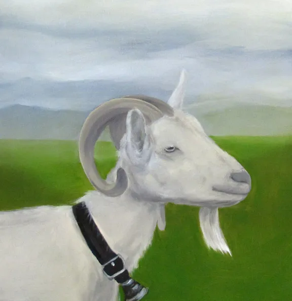 Geissen / Sagenwesen, Werk 12 von 33, 50 × 50 cm — Pia Schläppi