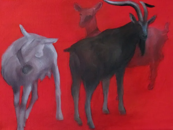 Geissen / Sagenwesen, Werk 8 von 33, 30 × 40 cm — Pia Schläppi
