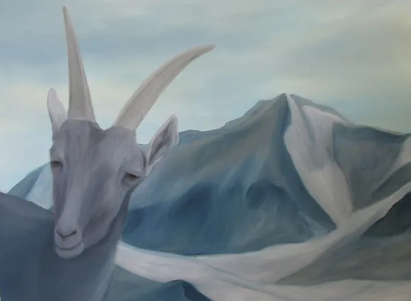 Geissen / Sagenwesen, Werk 4 von 33, 60 × 80 cm — Pia Schläppi